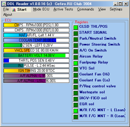 DDL Reader v1.0.0.16 - Main Window